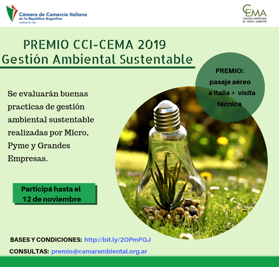 Imagen ilustrativa para la noticia: Premio Empresario a la Gestión Ambiental CCI CEMA 2019 | Panorama Minero