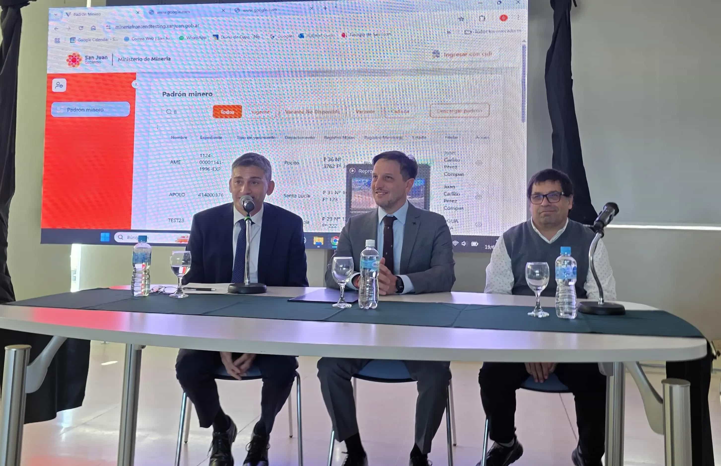 Imagen ilustrativa para el artículo: El Gobierno de San Juan impulsa la modernización minera con la presentación del nuevo sistema digital del Padrón y Canon Minero