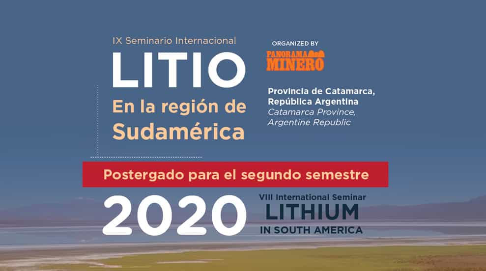 Postergación del «Seminario Internacional: Litio en la Región de Sudamérica» al segundo semestre de 2020