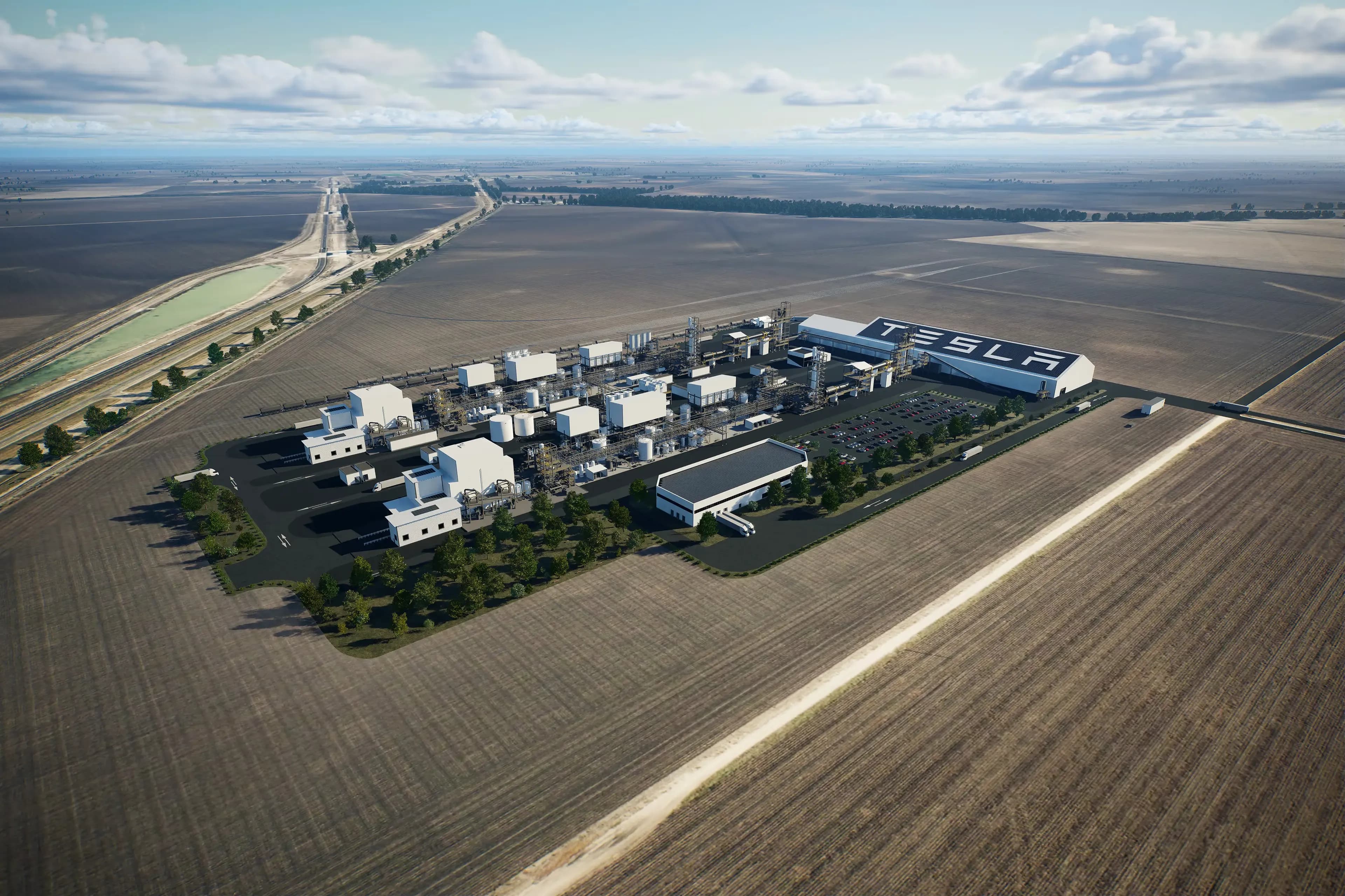 Illustrative image for the news: Tesla Brings Its First Mega Lithium Refinery Online in the United States | Panorama Minero