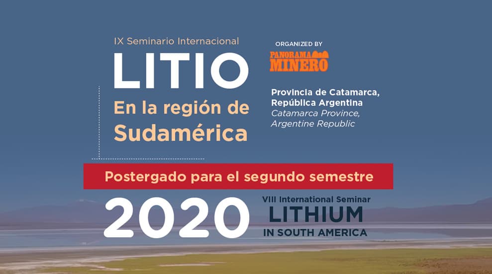 Postergación del «Seminario Internacional: Litio en la Región de Sudamérica» al segundo semestre de 2020
